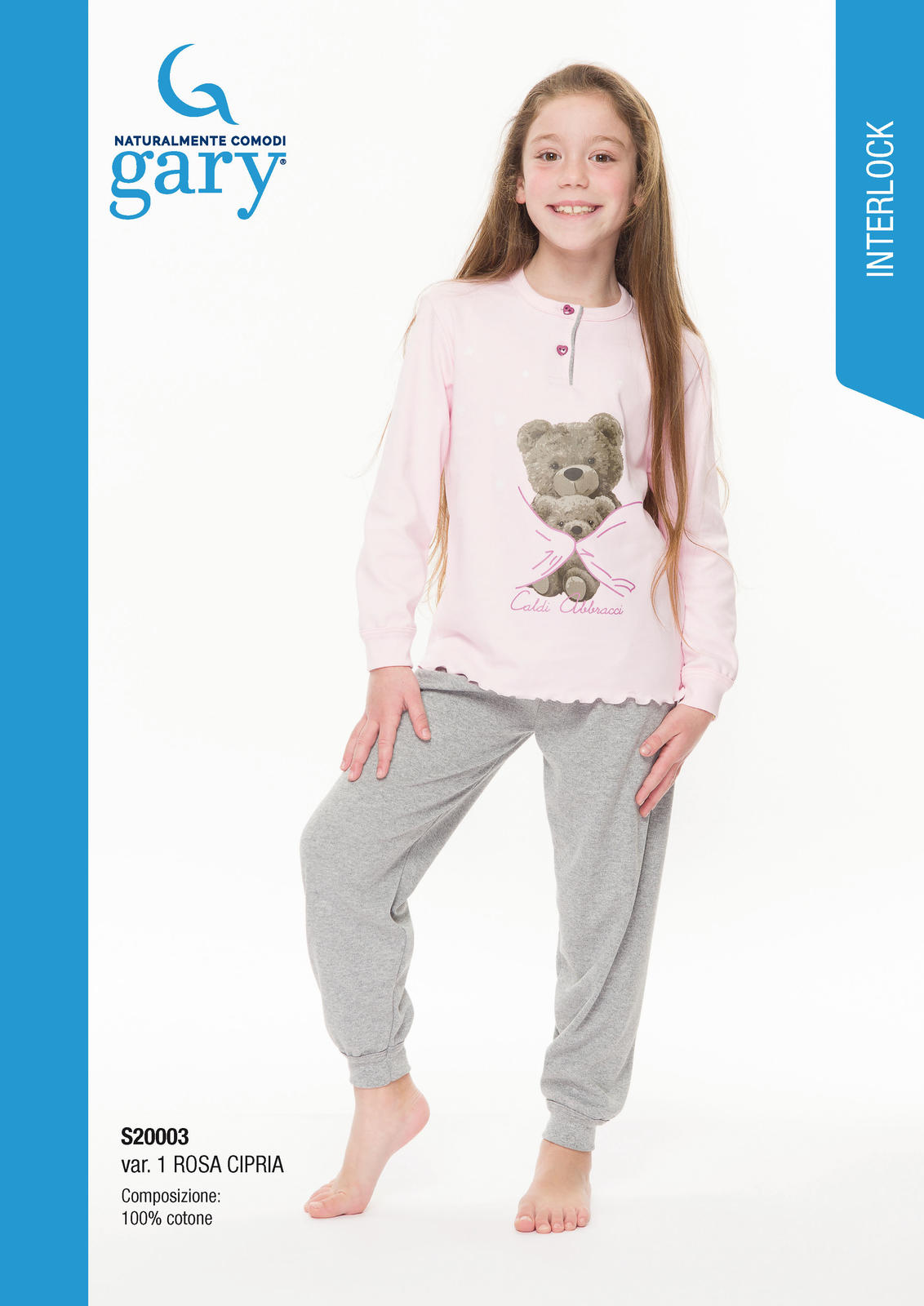 GIRL'S S/L PAJAMAS S20003 Tellini S.r.l. Wholesale Clothing